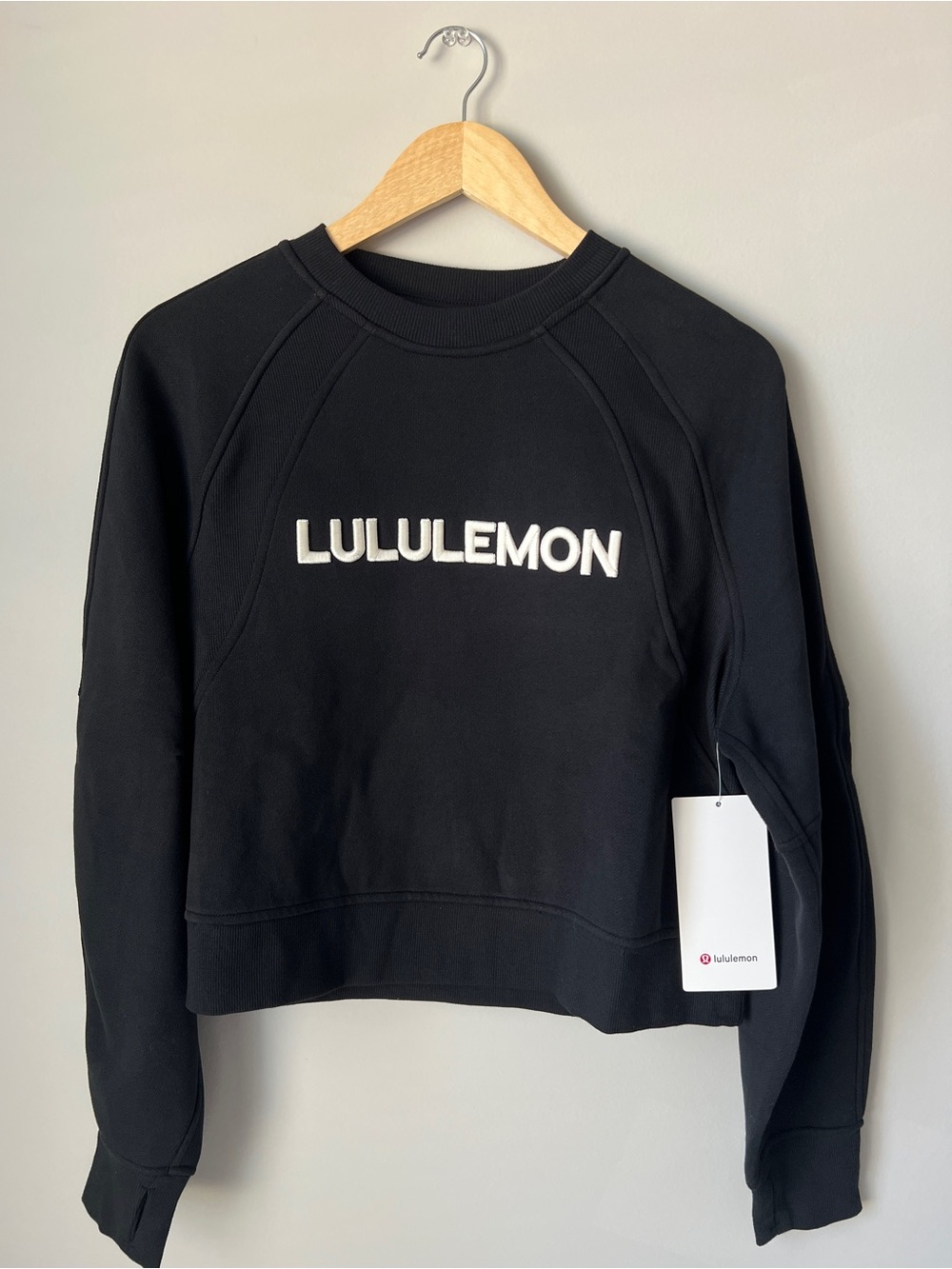 Lululemon Scuba Logo Oversized Pullover Black and White Size XS/S - NWT